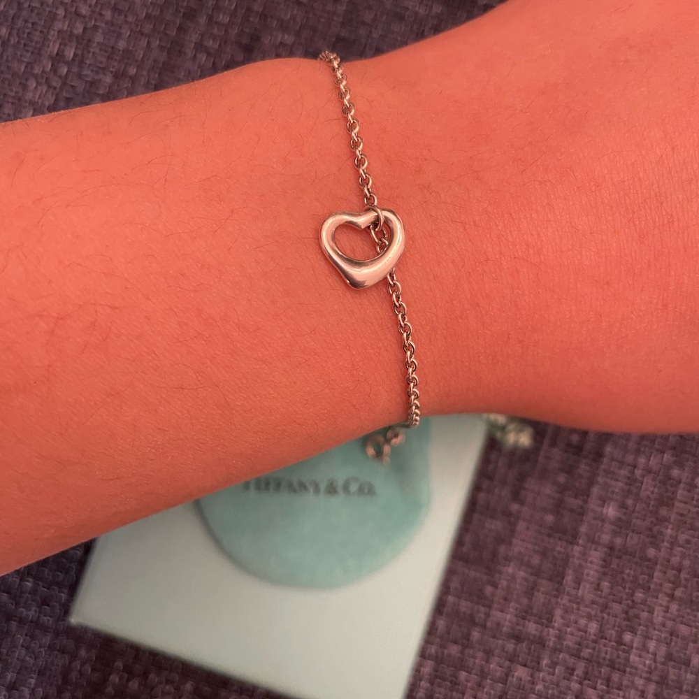 Tiffany & Co Elsa Peretti Open heart necklace and bracelet *SET* - Picture 4 of 4